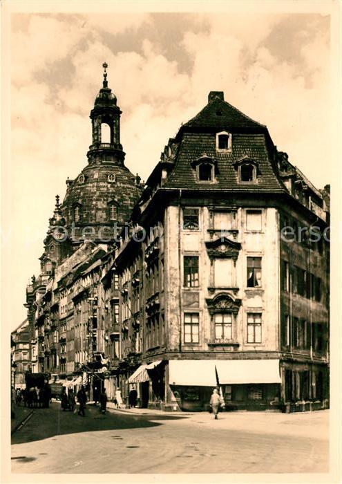 DRESDEN Elbe Frauenkirche vor der Zerstoerung
