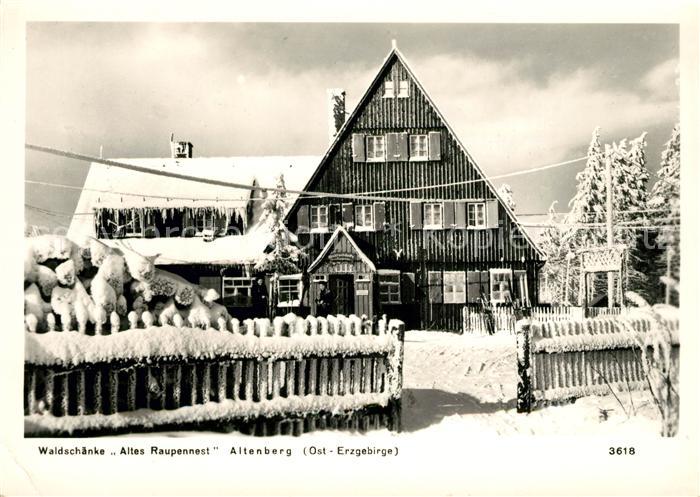 Altenberg Erzgebirge Gasthaus Altes Raupennest Winterlandschaft