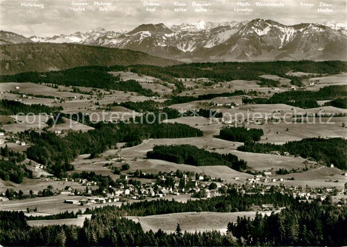 Weiler Allgaeu Fliegeraufnahme Bregenzerwald Berge