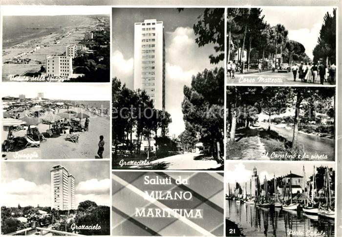 Milano Marittima Fliegeraufnahme Strand Grattacielo Corso Matteotti