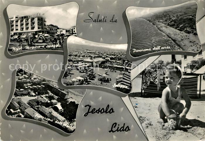 Jesolo Lido Hotel Niagara Spiaggia Fliegeraufnahme