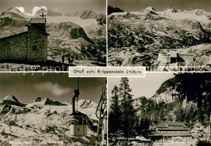 Krippenstein Krippensteinkapelle Berghaus Dachsteinbahn Schoenberghaus