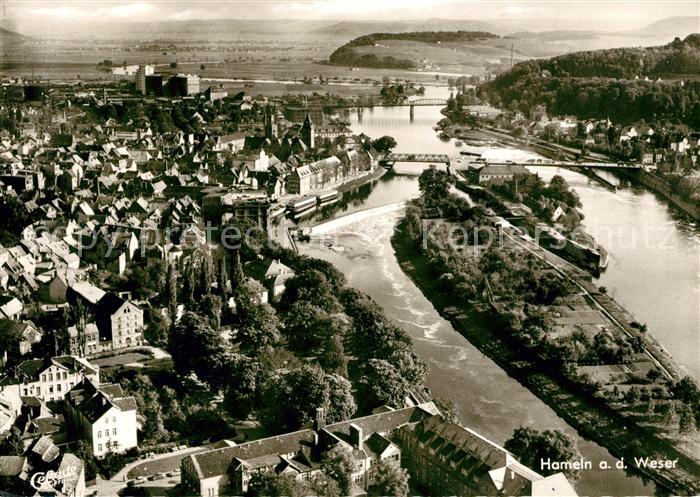 Hameln Weser Fliegeraufnahme