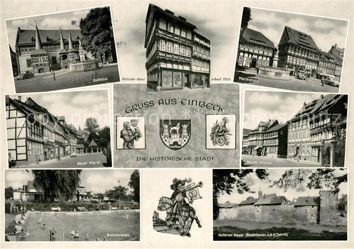 Einbeck Niedersachsen Marktplatz Rathaus Schwimmbad