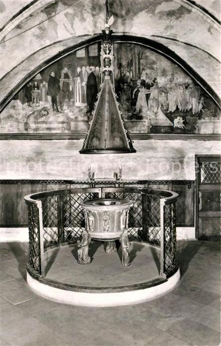 Moelln Lauenburg Nicolaikirche Bronze Taufstein