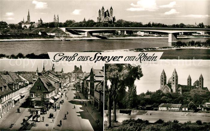 Speyer Rhein Dom Rheinbruecke