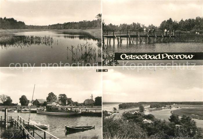 Prerow Ostseebad Prerowstrom Hafen Bruecke Strand Hohe Duene