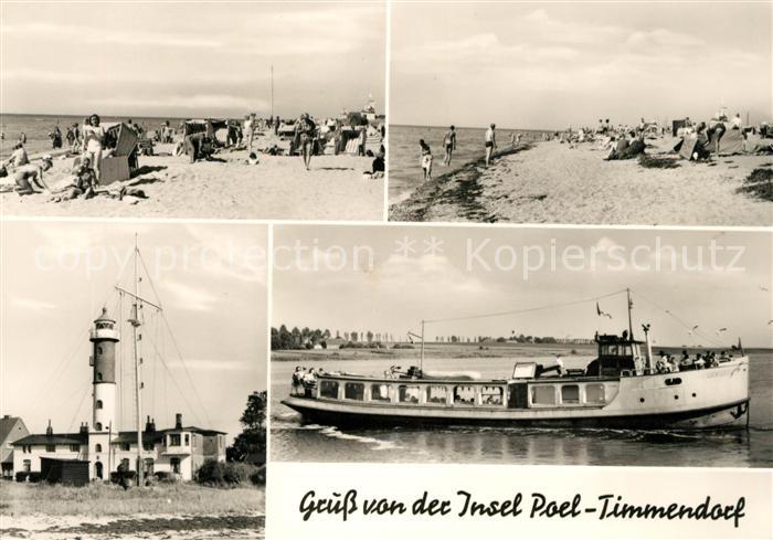 Timmendorf Insel Poel Strand Leuchtturm Faehrschiff