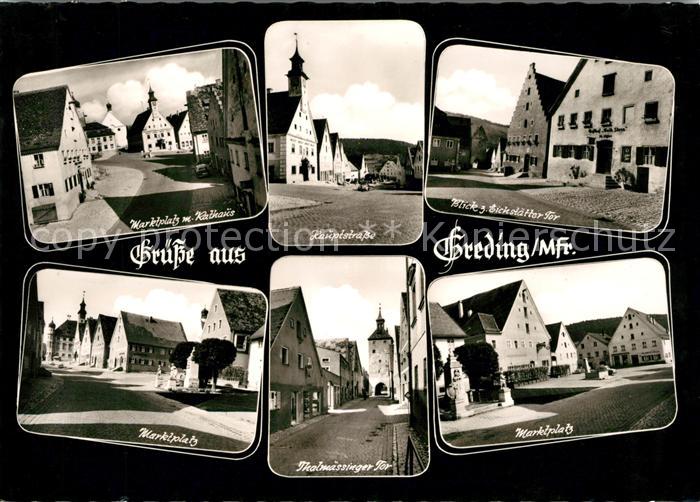 Greding Marktplatz Rathaus Hauptstrasse Eichstaetter Tor