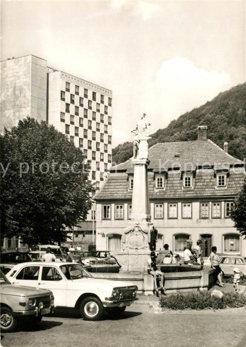 Suhl Thueringer Wald Waffenschmiedbrunnen Markt