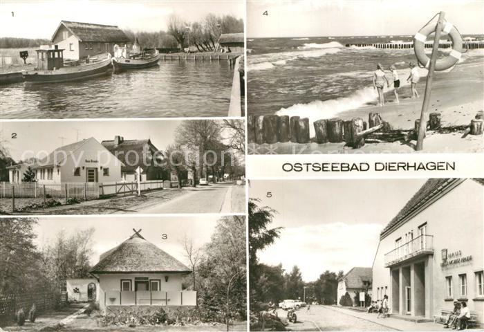 Dierhagen Ostseebad Bootshafen Dierhagen Ost Strand FDGB Erholungsheim