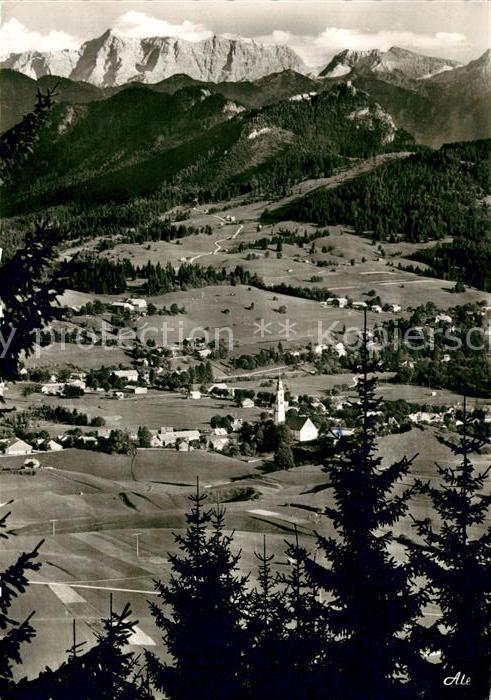 Pfronten Ostallgaeu Bayern Fliegeraufnahme Falkenstein Zugspitze Mieminger Grupp