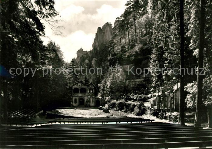 Rathen Saechsische Schweiz Felsenbuehne