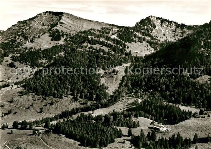 Steibis Hochgrat Berggasthof Oberstiegalpe Fliegeraufnahme