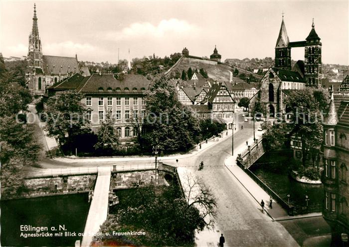 Esslingen Neckar Agnesbruecke Frauenkirche Stadtkirche