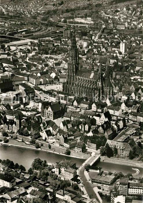 Ulm Donau Fliegeraufnahme