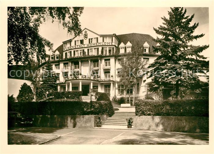 Mergentheim Bad Kuranstalt Hohenlohe