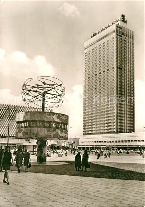 BERLIN  CITY Alexanderplatz Urania Weltzeit Uhr Hotel Stadt Berlin
