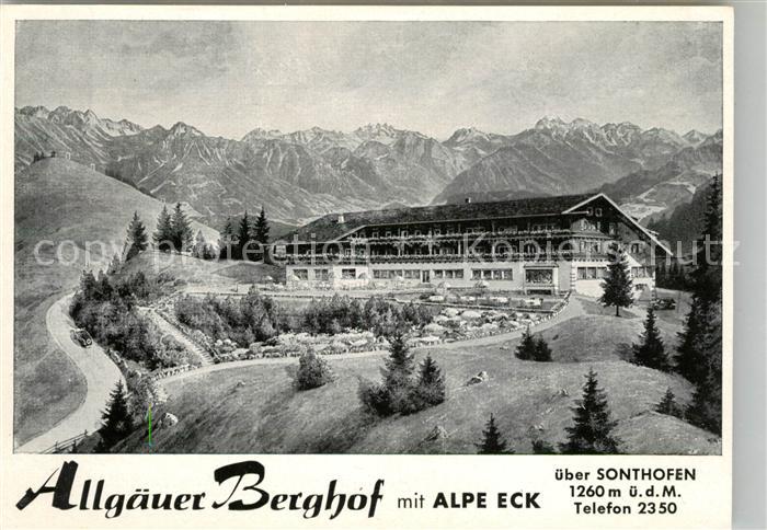 Sonthofen Oberallgaeu Allgaeuer Berghof Alpe Eck