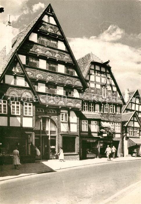 Salzuflen Bad Fachwerkhaeuser in der Langen Strasse