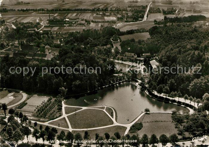 Iburg Teutoburger Wald Fliegeraufnahme Schloss Waldhotel Felsenkeller und Charlo