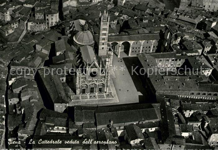 Siena Fliegeraufnahme Cattedrale veduta dalL aeroplano
