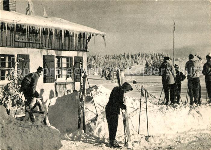 Frauenwald Thueringen Waldschenke Dreiherrnstein Skigebiet