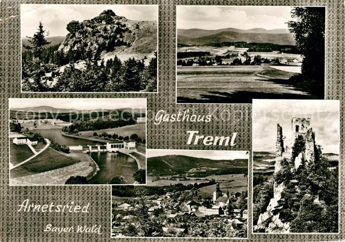 Arnetsried Gasthaus Treml Burgruine Flusspartie