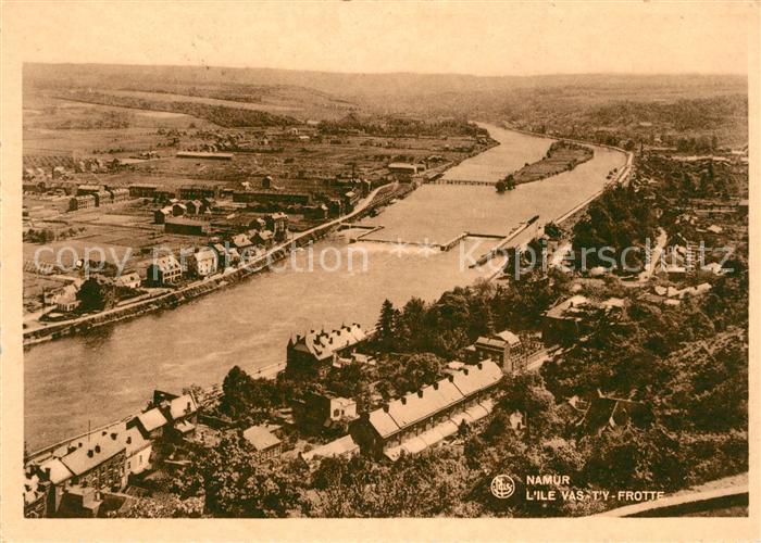 Namur Wallonie Fliegeraufnahme Flusspartie