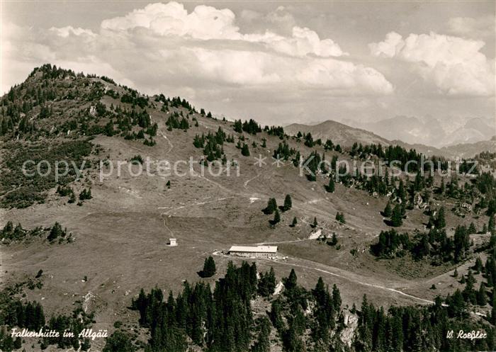 Oberstaufen Oberallgaeu Bayern Falkenhuette im Allgaue Fliegeraufnahme