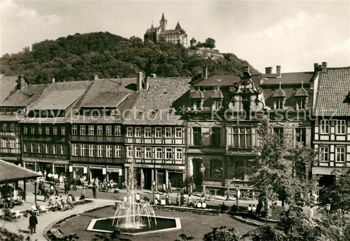 Wernigerode Harz Nicolaiplatz Brunnen Schloss
