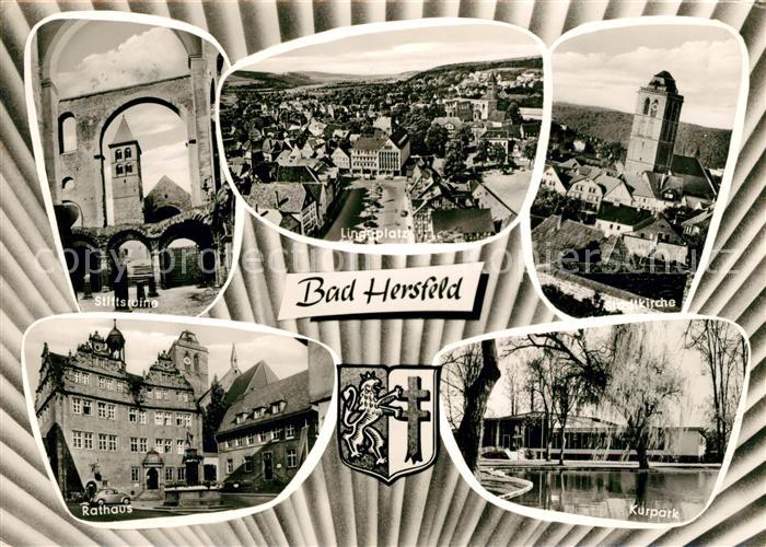 Bad Hersfeld Stiftsruine Linggplatz Rathaus Kurpark