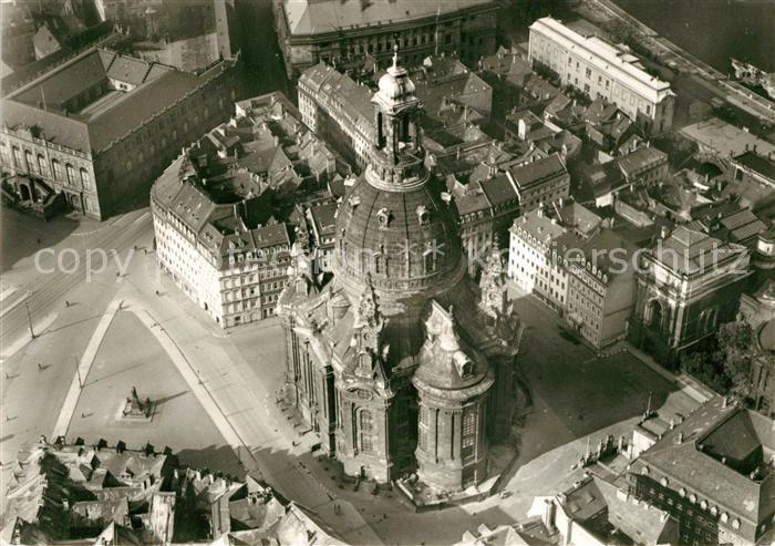 DRESDEN Elbe Frauenkirche Fliegeraufnahme