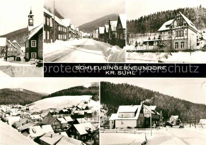 Schleusingerneundorf Ortspartien im Winter