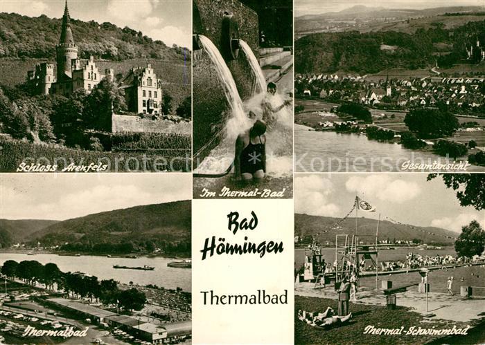 Bad Hoenningen Thermalbad Fliegeraufnahme Schloss-Arenfels