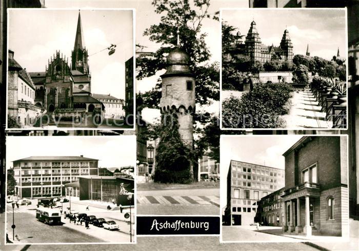 Aschaffenburg Main Stiftskirche Schloss Bahnhof Rathaus