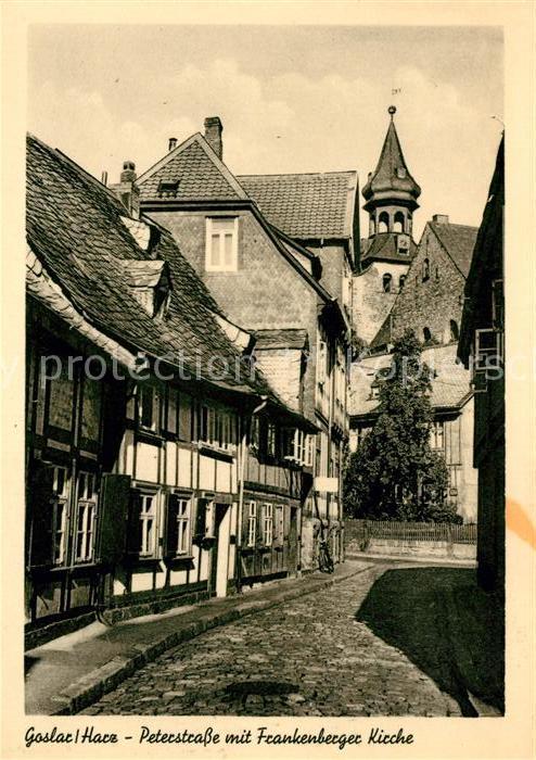 Goslar Peterstrasse mit Frankenberger Kirche