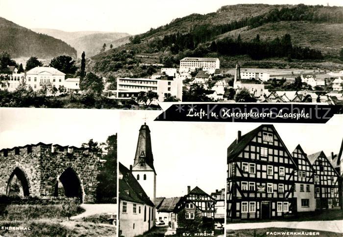 Laasphe Bad Ehrenmal Fachwerkhaeuser