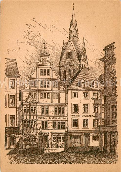 HANNOVER  CITY Baudenkmaeler Buchhandlung Zeichnung Goy