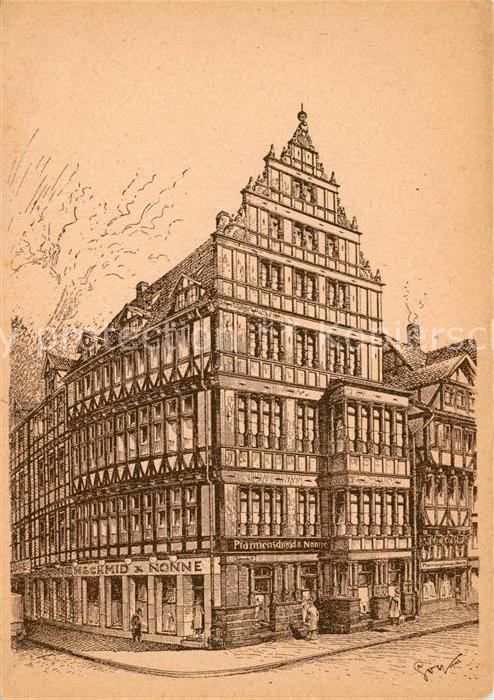 HANNOVER  CITY Baudenkmaeler Zeichnung Goy