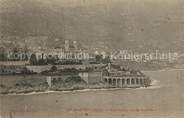 Monte-Carlo Le Casino vu du Rocher