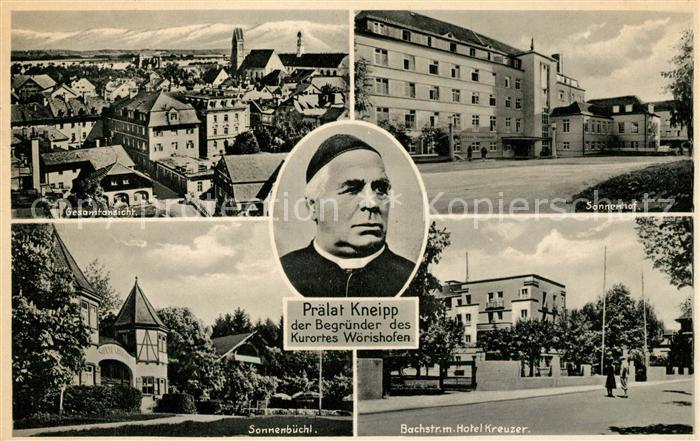 Bad Woerishofen Gesamtansicht Sonnenhof Sonnenbuechl Bachstr mit Hotel Kreuzer P