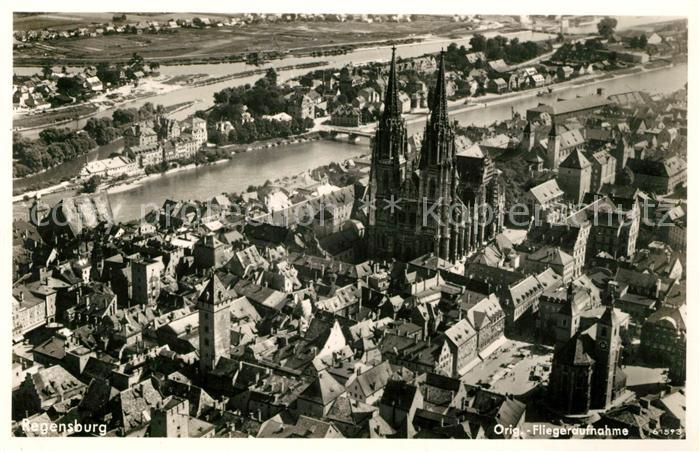 REGENSBURG Bayern Dom Fliegeraufnahme