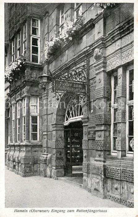 Hameln Weser Eingang zum Rattenfaengerhaus