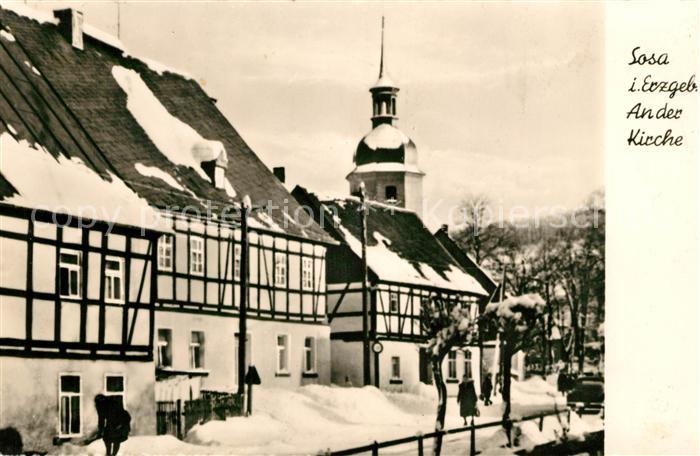 Sosa Erzgebirge An der Kirche