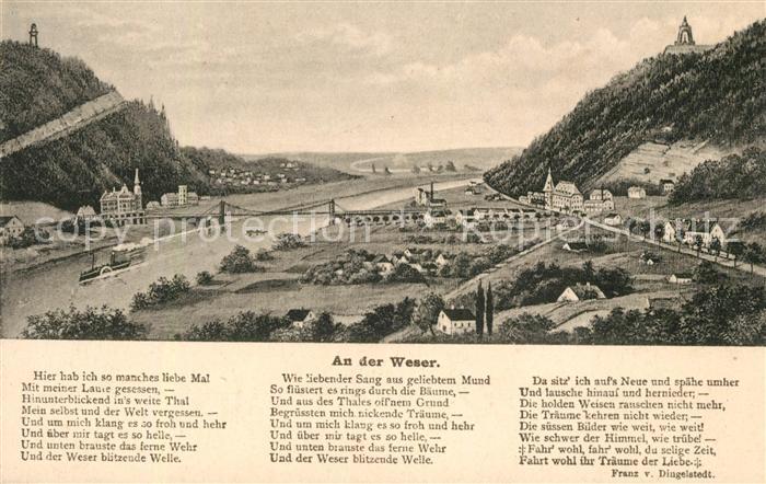 Porta Westfalica Partie an der Weser