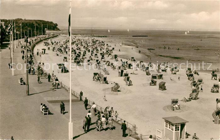 Travemuende Ostseebad Promenade und Strand