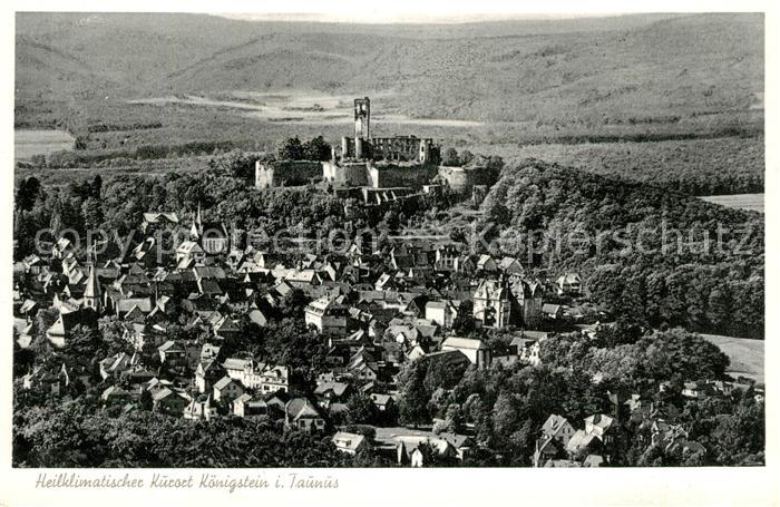 Koenigstein Taunus Fliegeraufnahme mit Burg