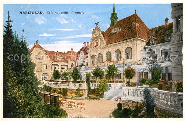Marienbad Tschechien Boehmen Cafe Ruebezahl Terrasse