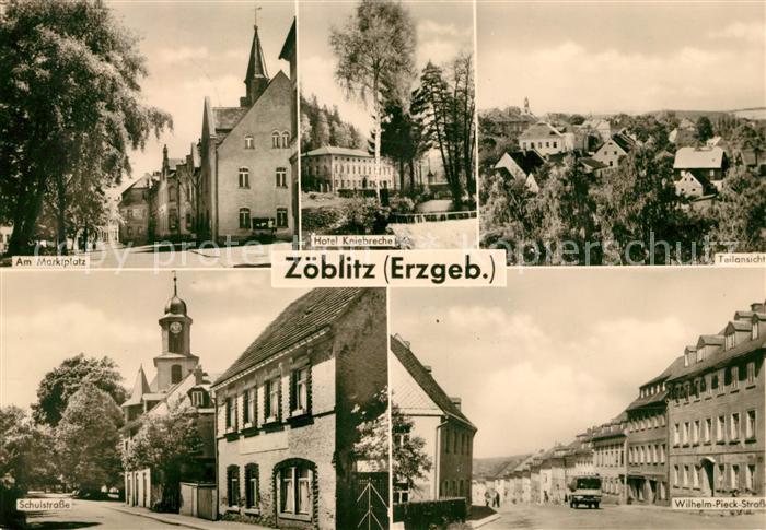 Zoeblitz Sachsen Am Marktplatz Hotel Kniebreche Teilansicht Schulstrasse Wilhelm